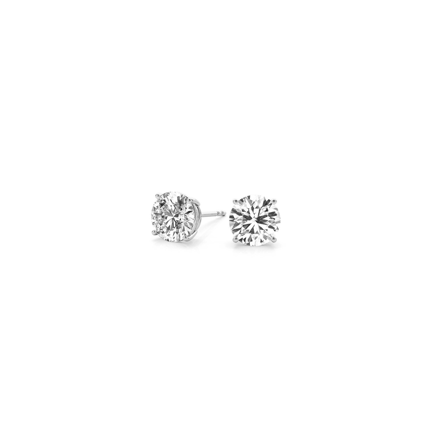 1 cttw Certified IGI Lab Grown Round Diamond Stud Earrings 14k White Gold(G/VS2) thumbnail 3