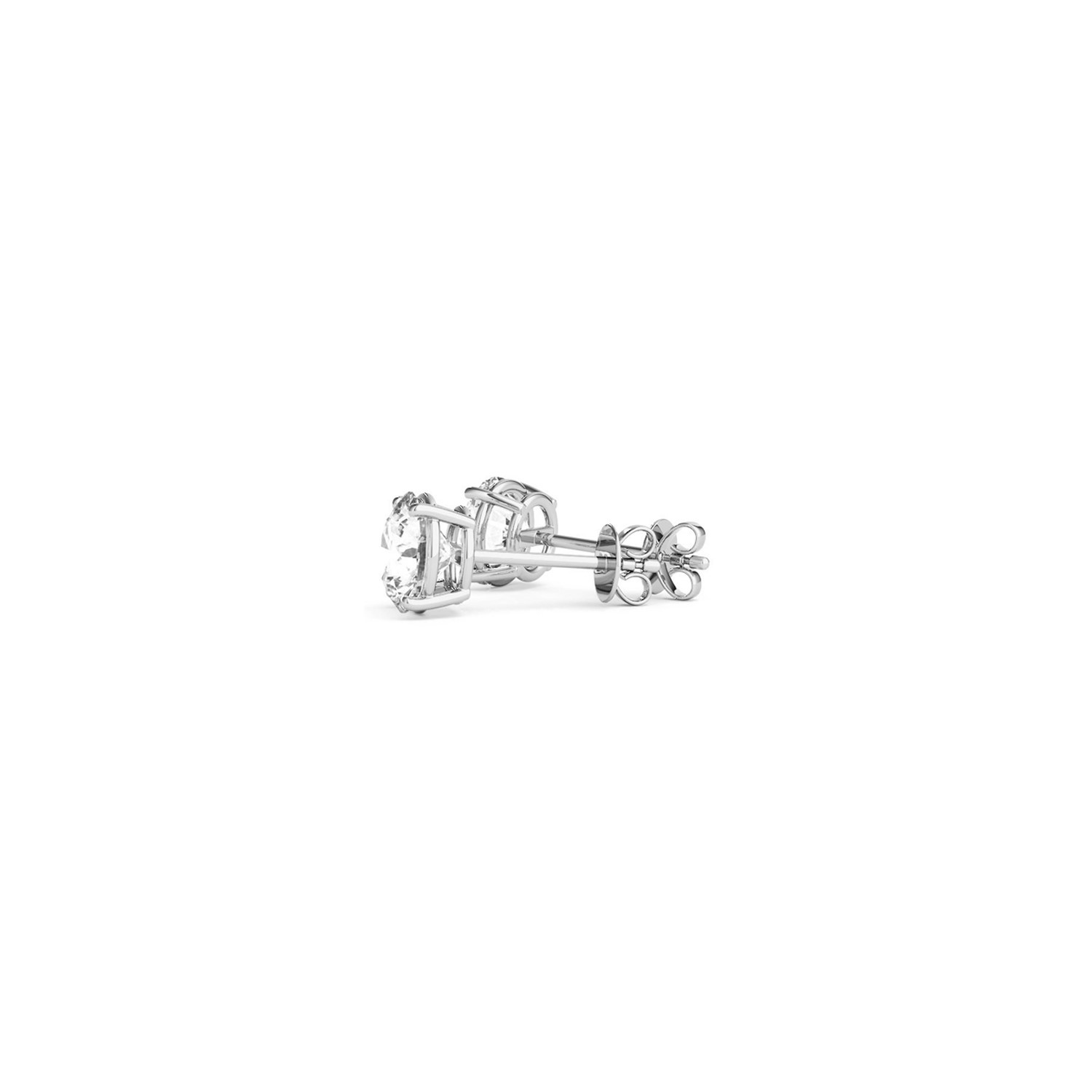 1 cttw Certified IGI Lab Grown Round Diamond Stud Earrings 14k White Gold(G/VS2) thumbnail 4