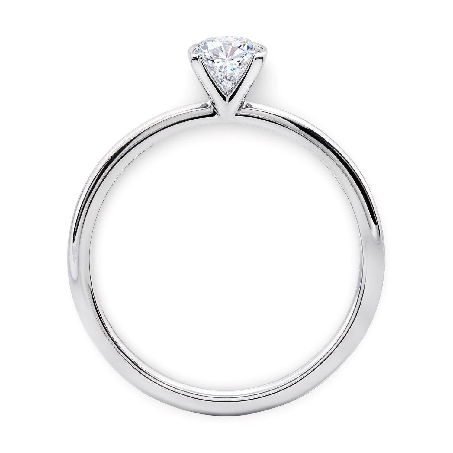 3/4 Carat Round Lab Grown IGI G/VS1 Diamond Solitaire Ring in Sterling Silver thumbnail 6