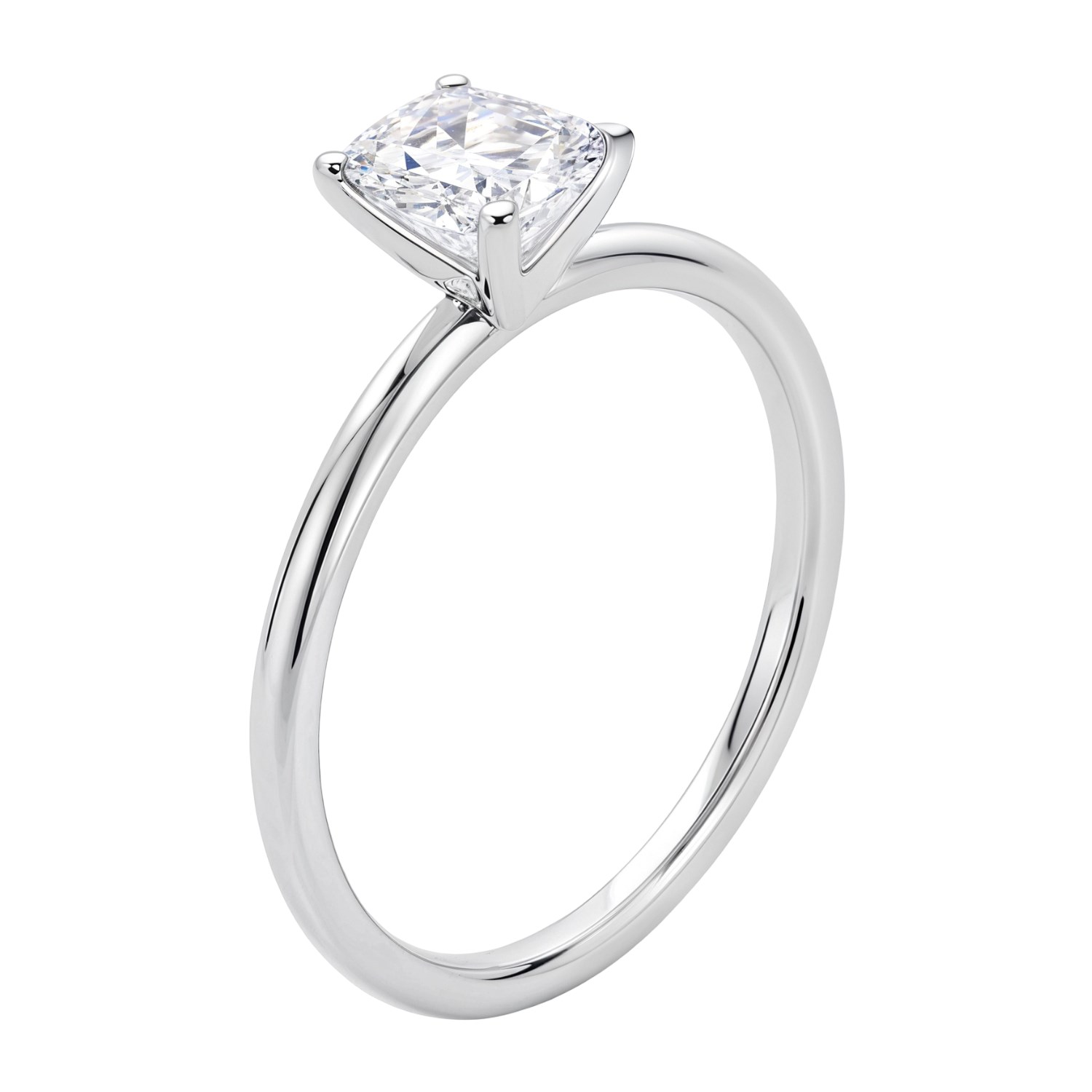 1 1/2 Carat Emerald Lab Grown IGI G/VS1 Diamond Solitaire Ring in 10K White Gold thumbnail 3