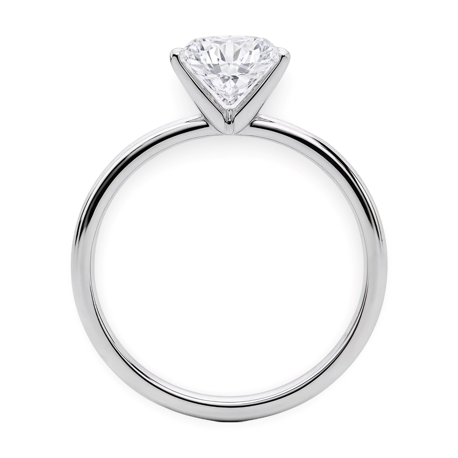 2 Carat Round Lab Grown IGI G/VS1 Diamond Solitaire Ring in 10K White Gold thumbnail 6