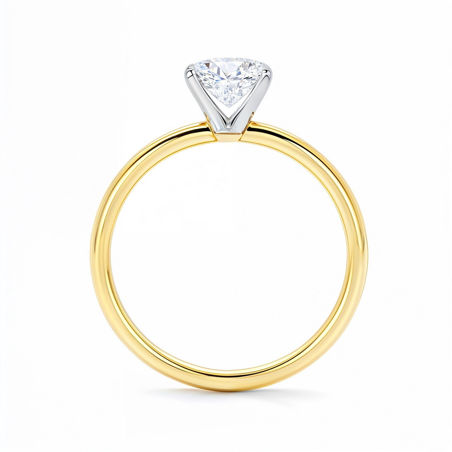 2 Carat Radiant Lab Grown IGI G/VS1 Diamond Solitaire Ring in 14K Yellow Gold thumbnail 5