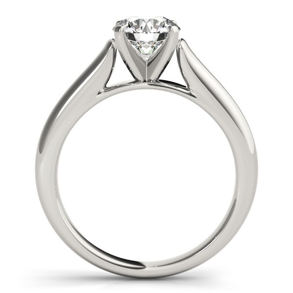 14k White Gold Cathedral Design Solitaire Diamond Engagement Ring (1 cttw) thumbnail 4