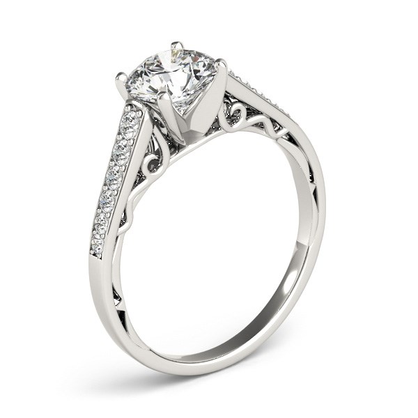 14k White Gold Cathedral Design Diamond Engagement Ring (1 1/4 cttw) thumbnail 3