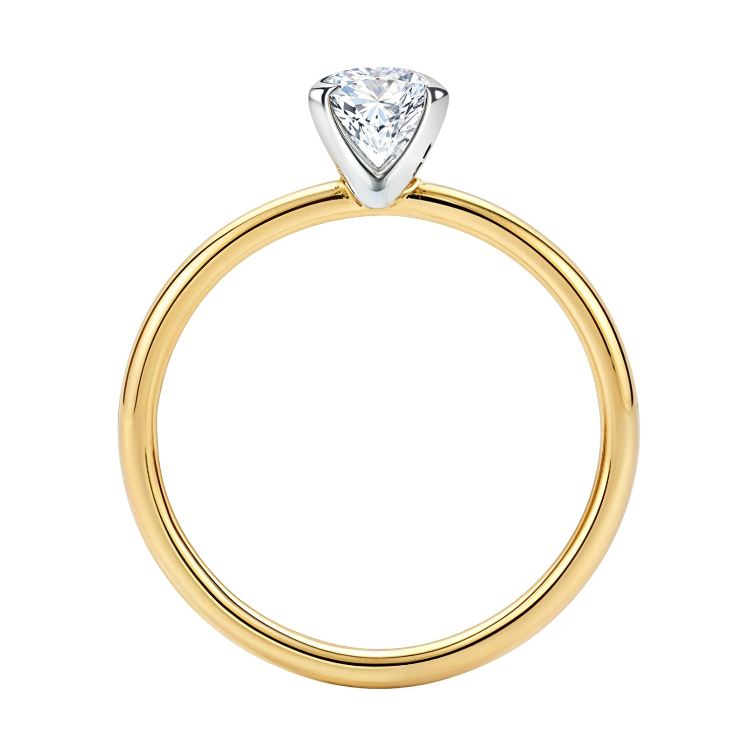 1 Carat Emerald Lab Grown IGI G/VS1 Diamond Solitaire Ring in 10K Yellow Gold thumbnail 5