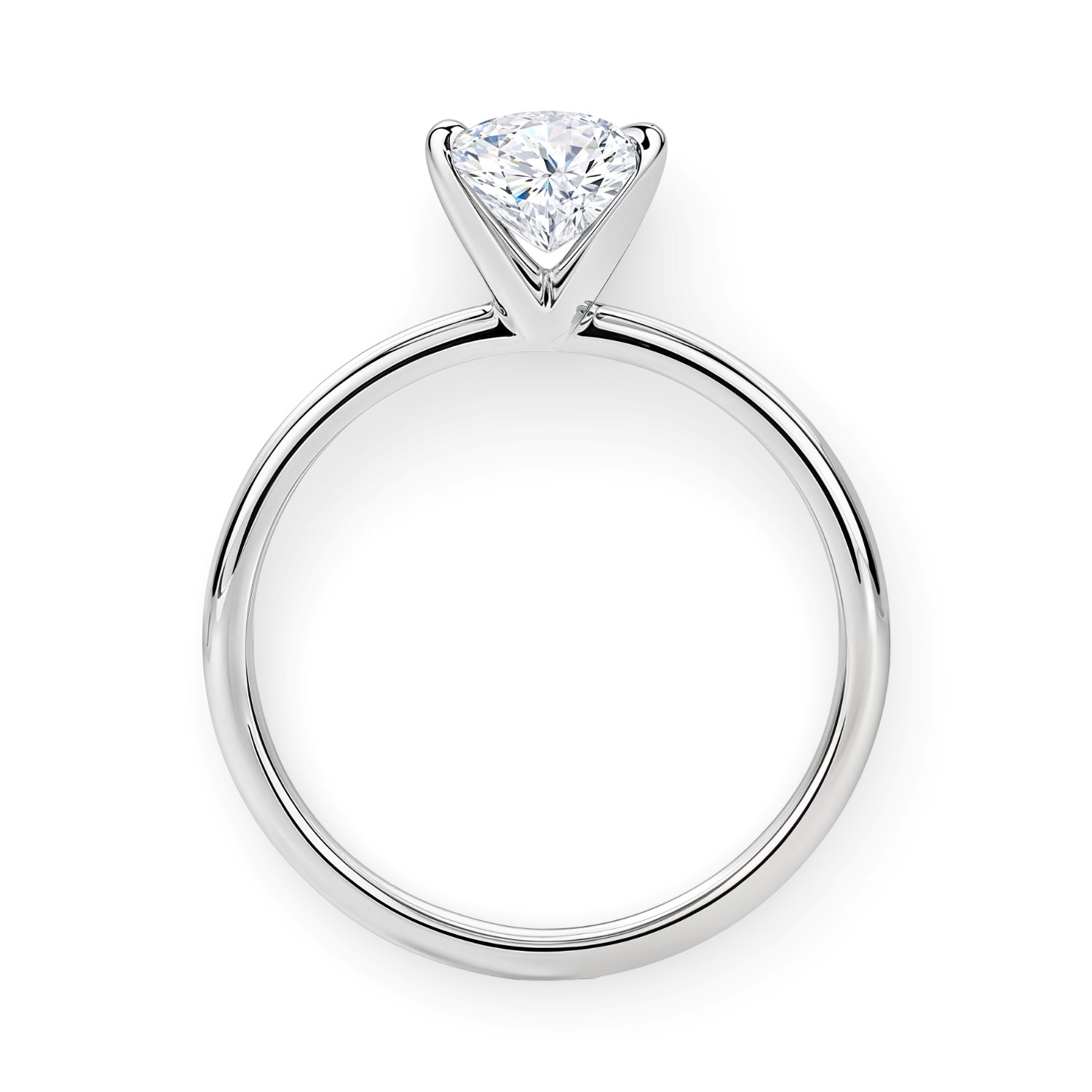 1.50Ct Princess Lab Grown IGI G/VS1 Diamond Ring in 14K White Gold thumbnail 5