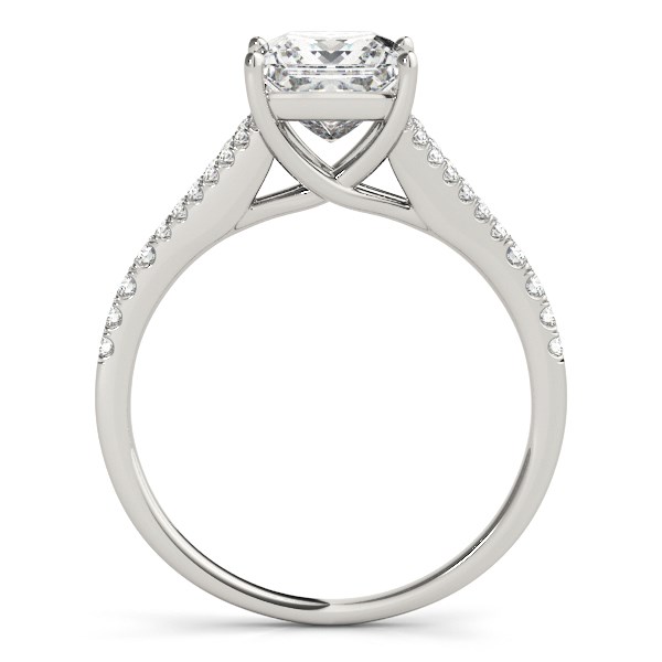 14k White Gold Princess Cut Split Shank Diamond Engagement Ring (1 1/8 cttw) thumbnail 2