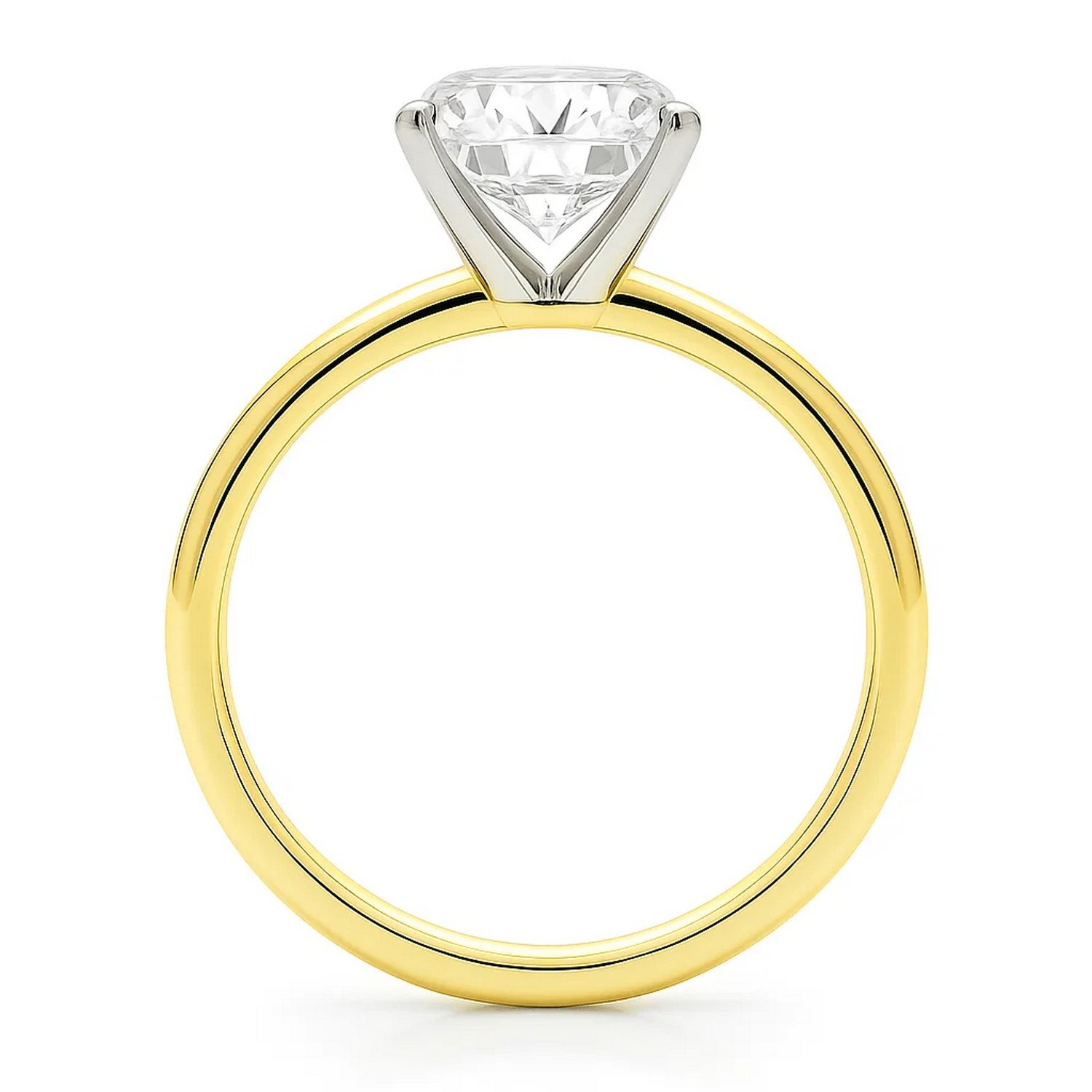 5 Carat Radiant Lab Grown IGI G/VS1 Diamond Solitaire Ring in 10K Yellow Gold thumbnail 5