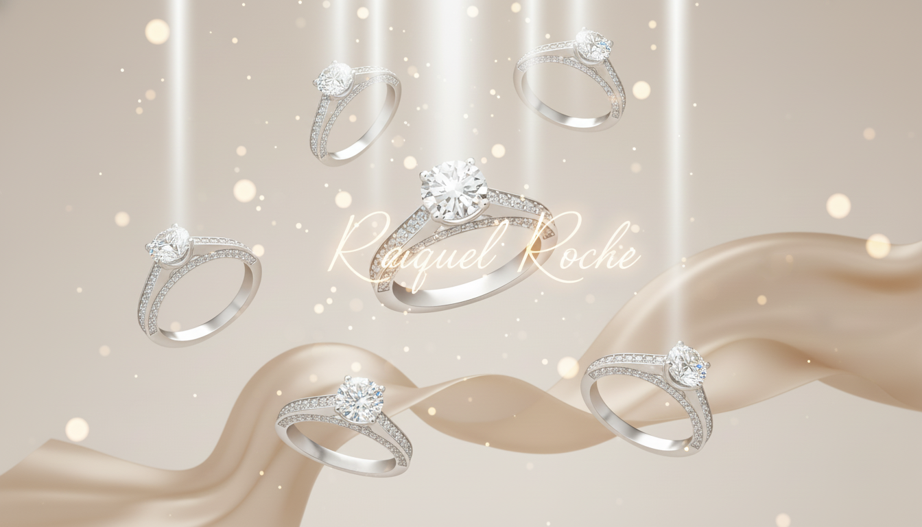 Raquel Roche floating diamond rings collection